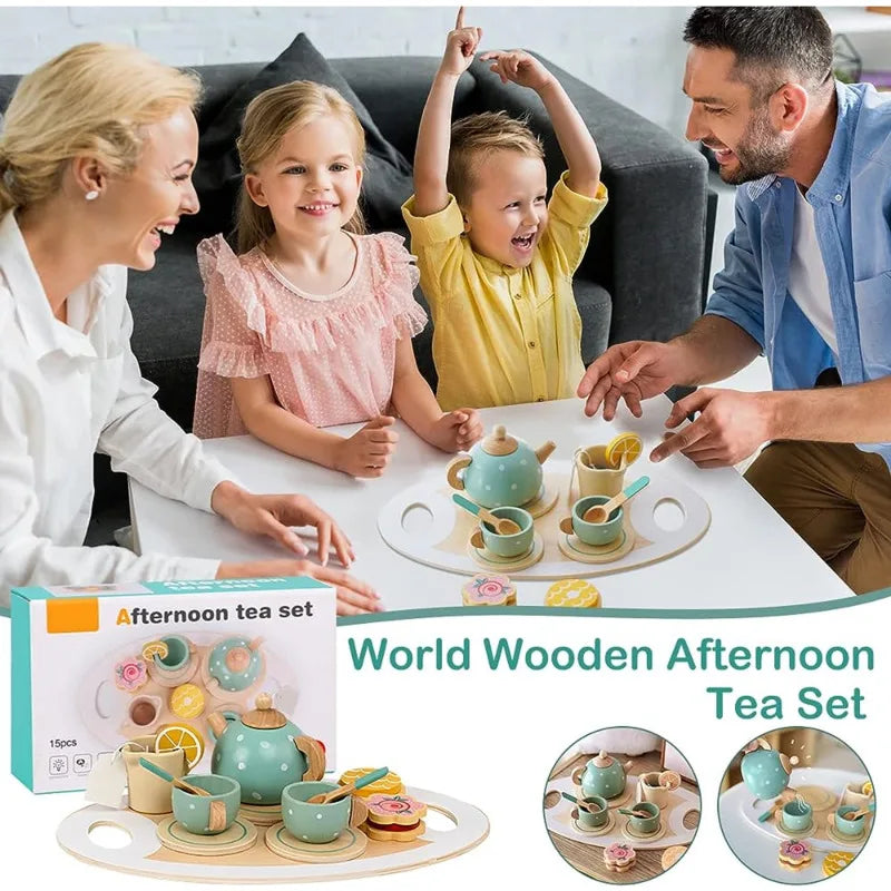 Wooden Afternoon Tea Set Toy For Kids