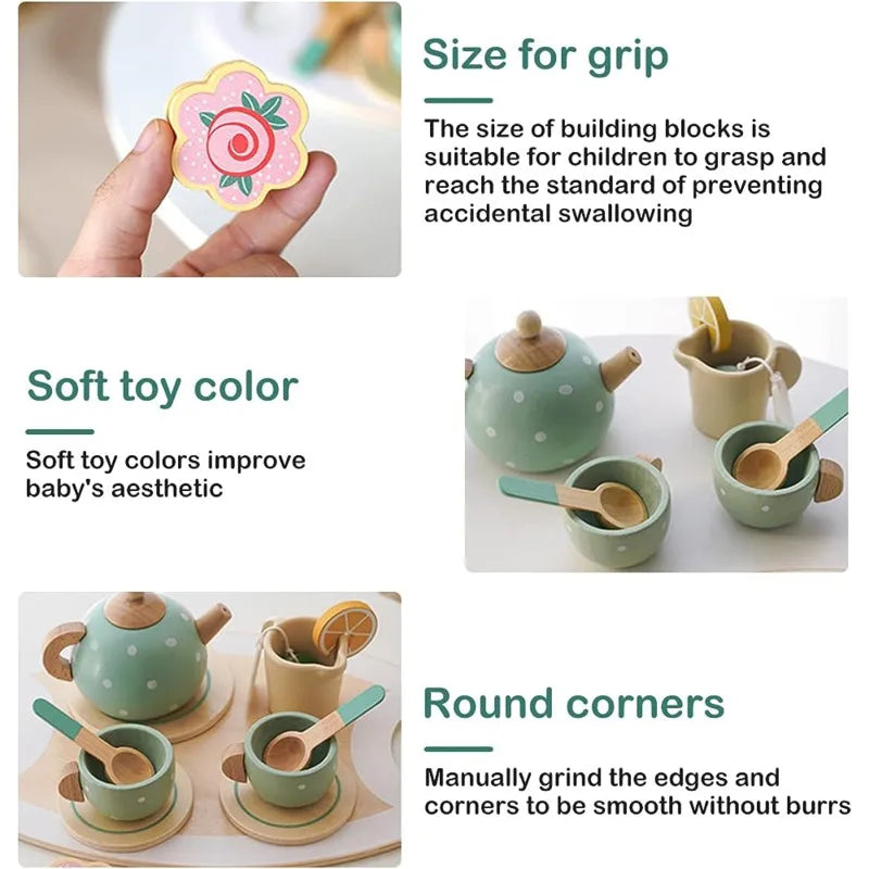 Wooden Afternoon Tea Set Toy For Kids