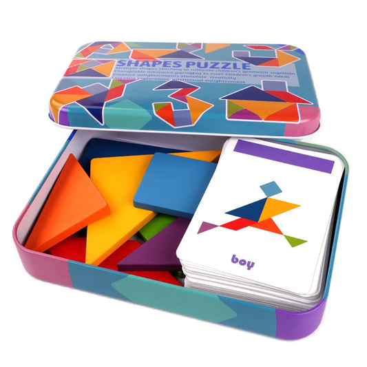 3D Wooden Puzzle Colorful Tangram