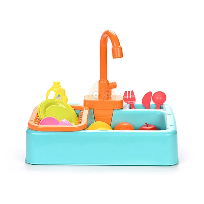 Kitchen Toy Plastic Dish Wash Sink Set