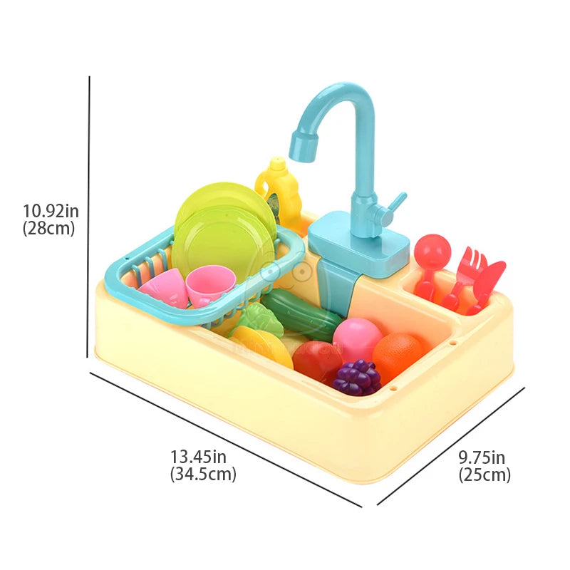 Kitchen Toy Plastic Dish Wash Sink Set