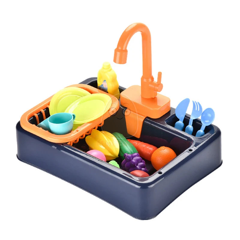 Kitchen Toy Plastic Dish Wash Sink Set