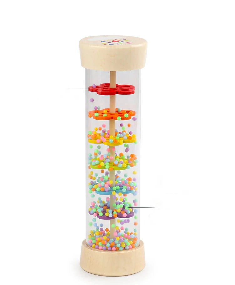 Montessori  Baby Rain Stick Rainbow Hourglass