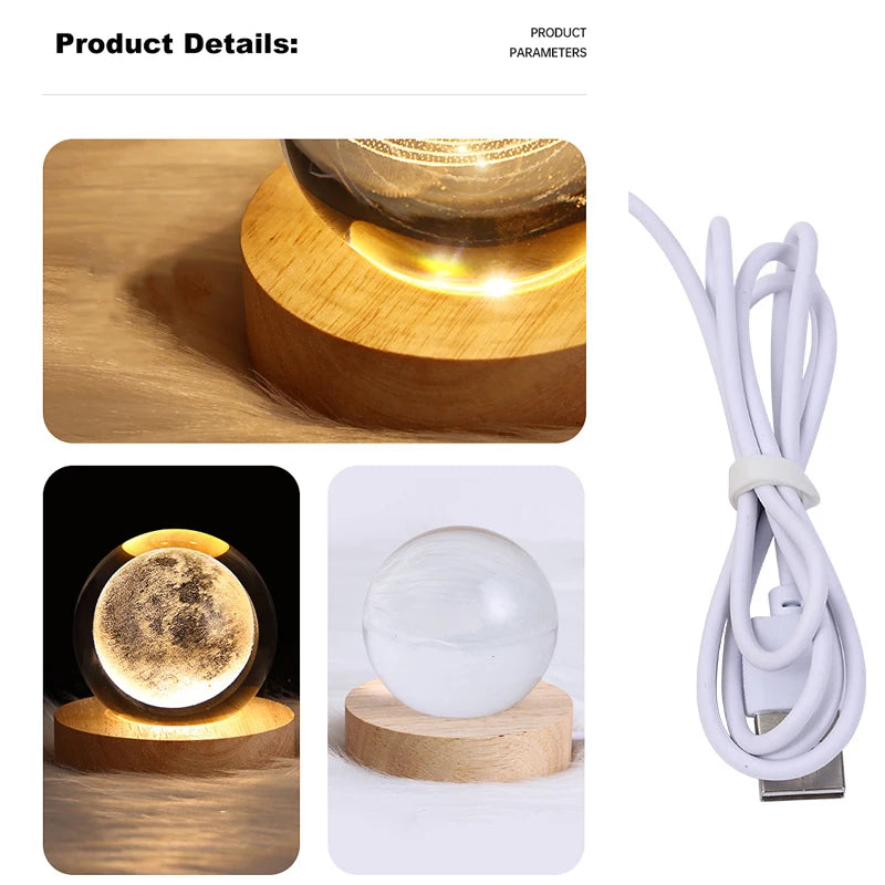 USB Night Light LED Crystal Ball