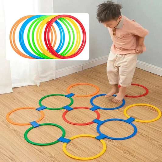 Kids Funny Physical Training Sport Toy Lattice Jump Ring Set