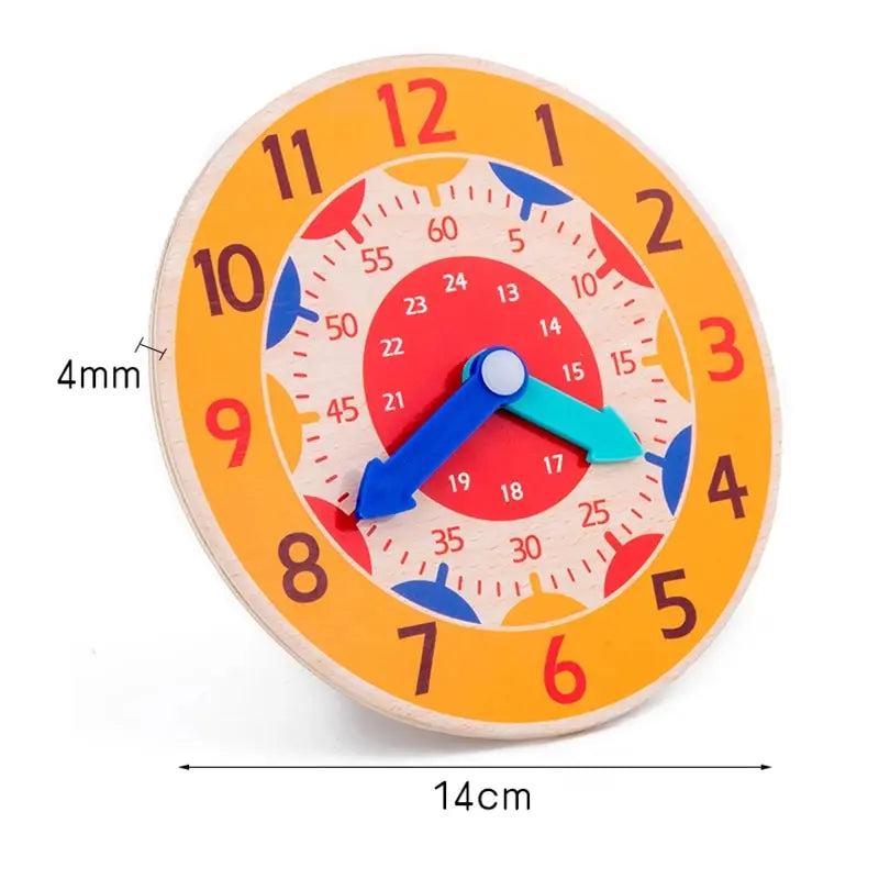 Kids Montessori Wooden Clock