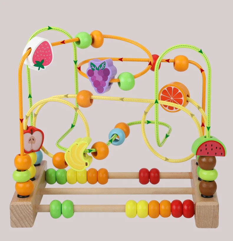 Montessori Maze Circles Around Beads Abacus Math Puzzle