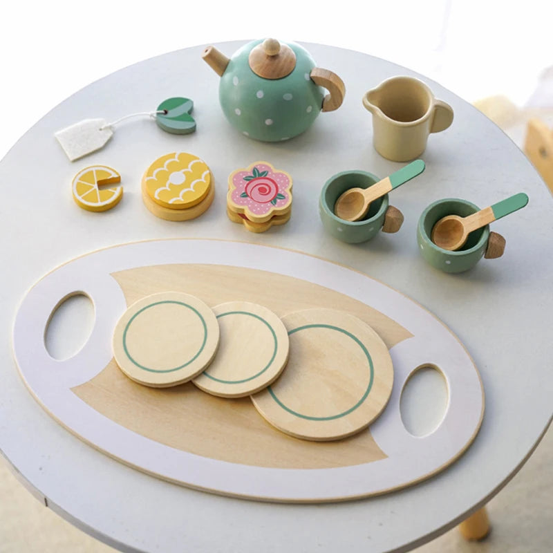 Wooden Afternoon Tea Set Toy For Kids