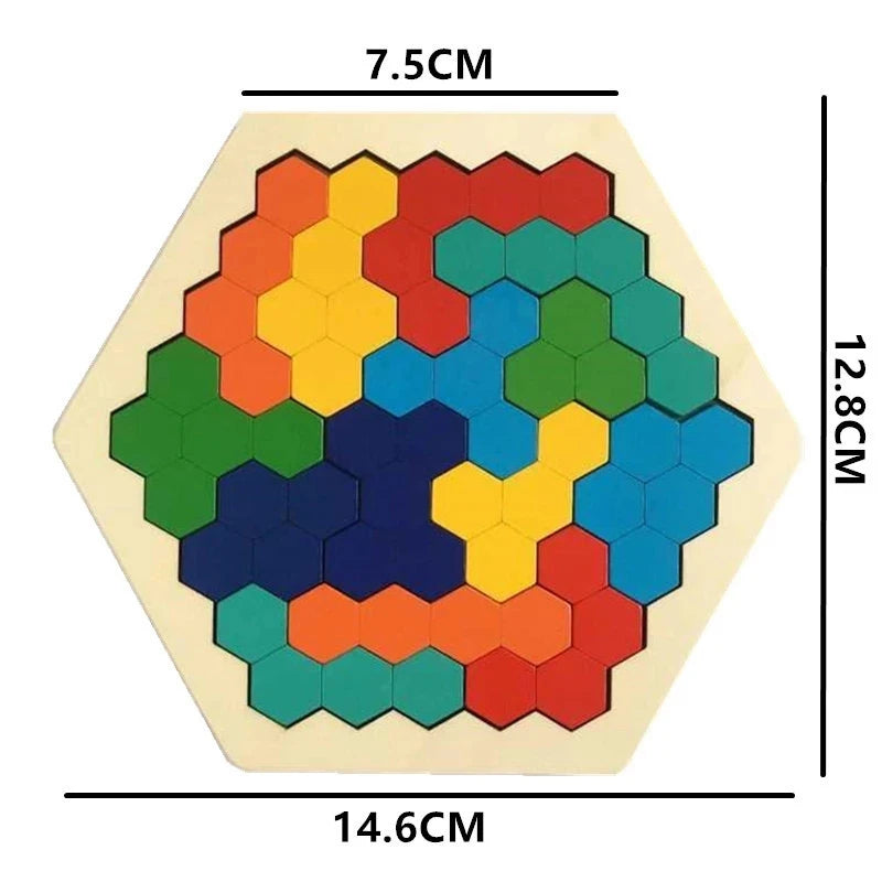 3D Hexagonal Wooden Puzzles