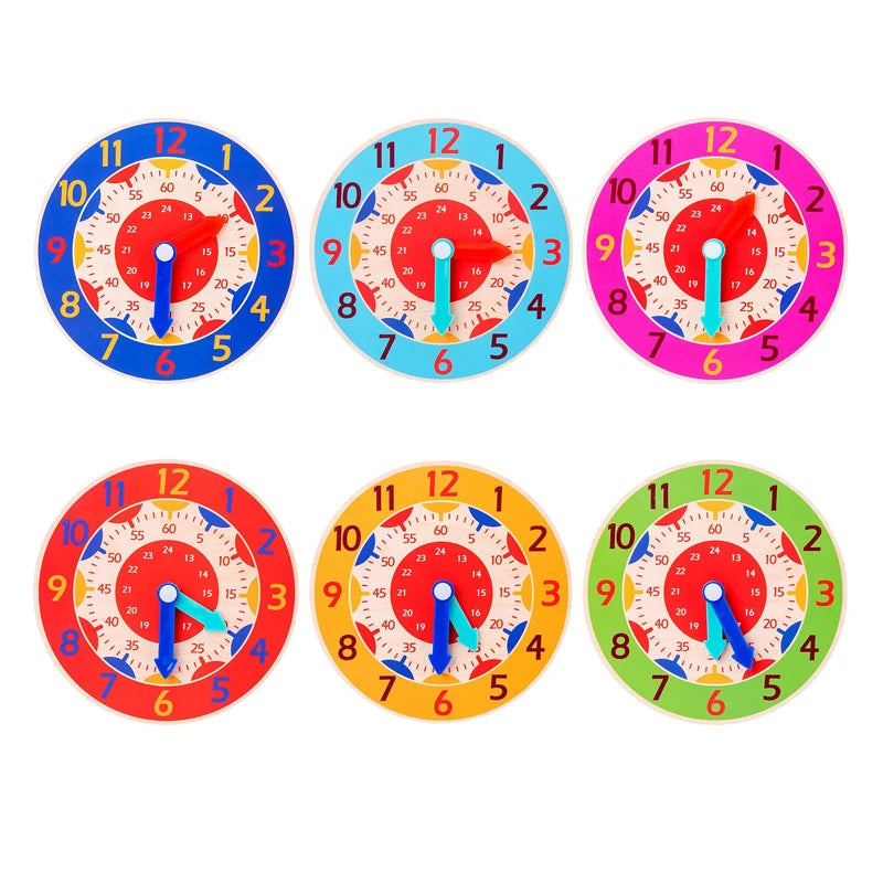 Kids Montessori Wooden Clock