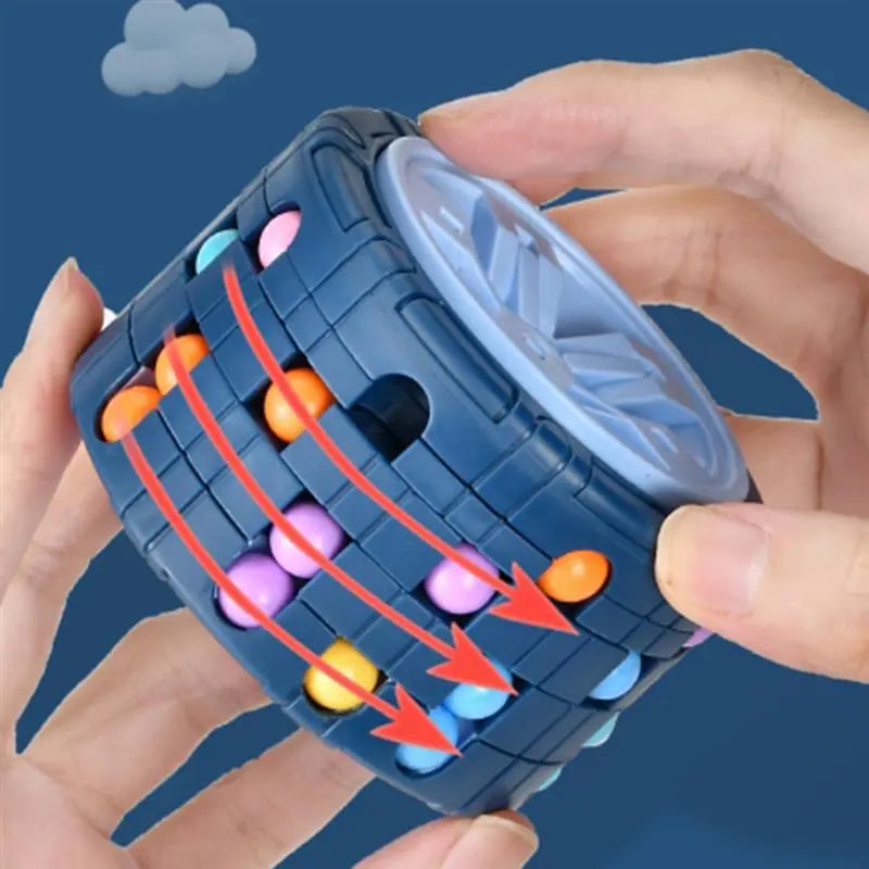 3D Cylinder Cube Toy Rotate Slide Puzzle